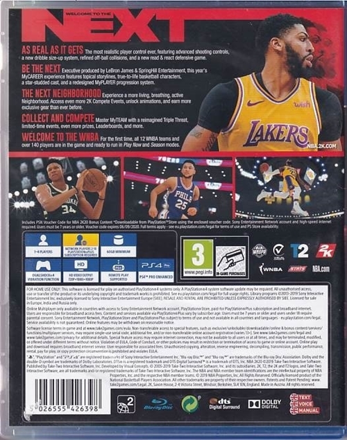 NBA 2K20 - PS4 (B Grade) (Genbrug)